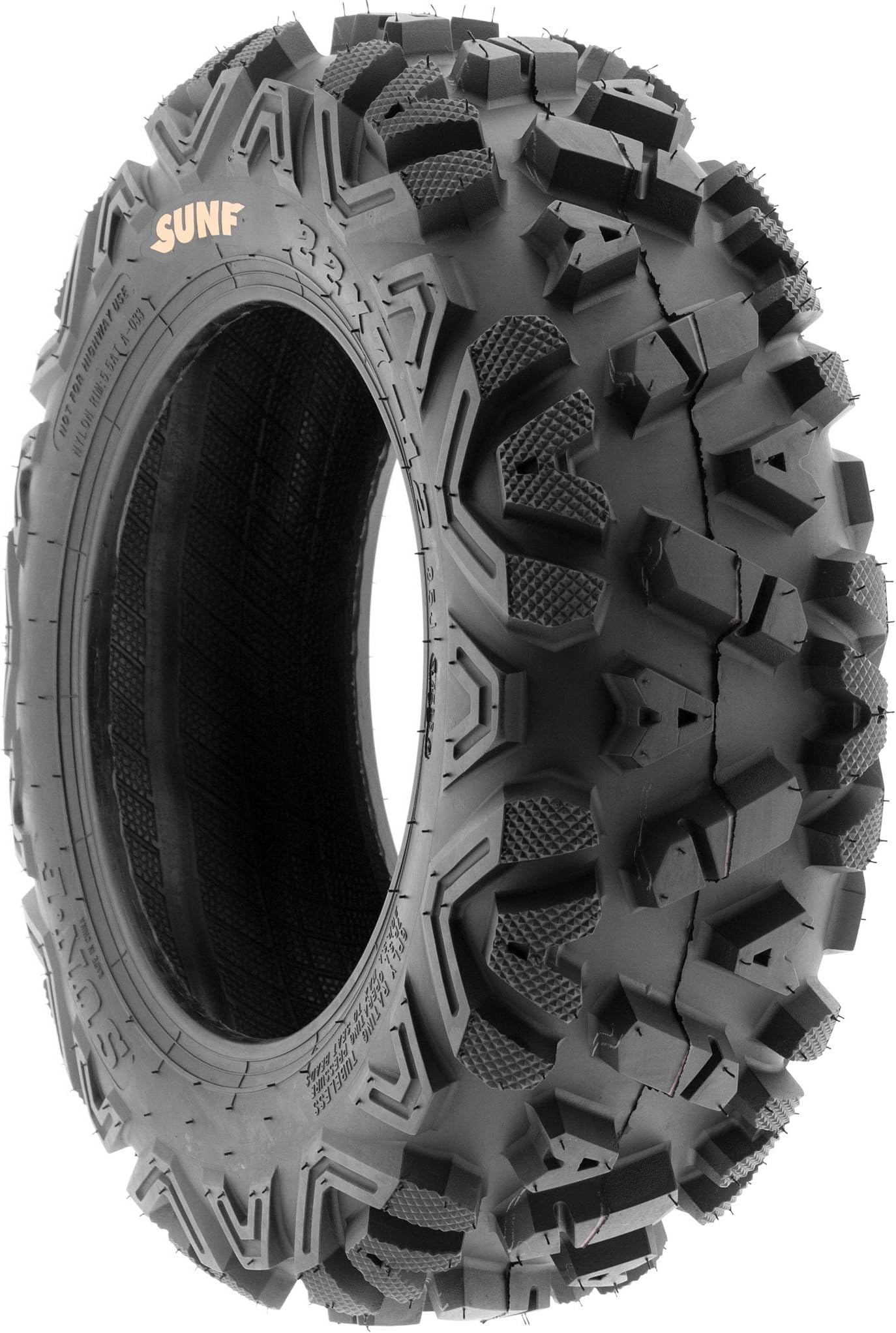 Set of 4 SunF Power.I AT 23x8-11 Front & 24x8-11 Rear ATV UTV all-terrain Tires, 6 PR, Tubeless A033