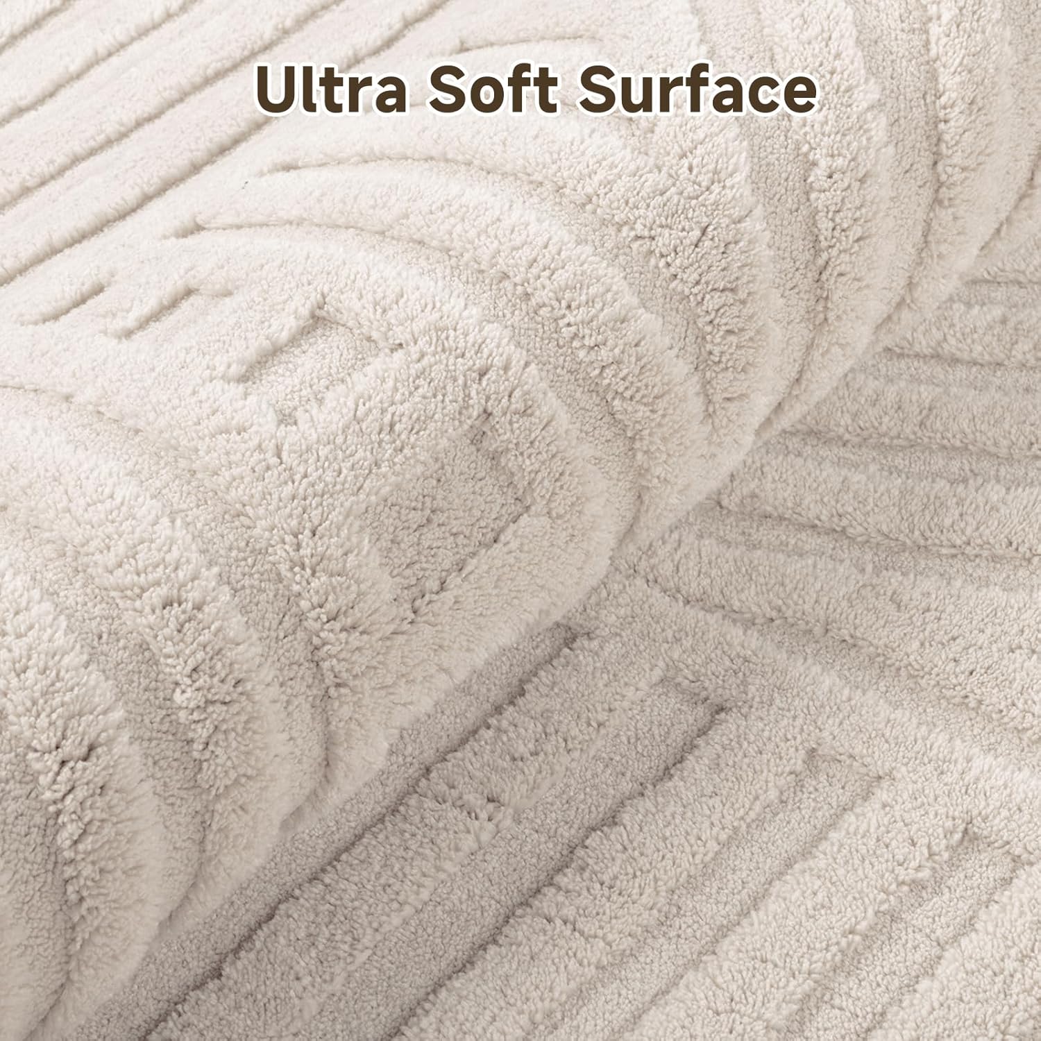 Pauwer Washable Area Rugs for Living Room 3x5, Modern Ultra Soft Fluffy Rugs for Bedroom, Non Slip Boho Indoor Mat Floor Carpet Cover for Kids Room Dining Room Kitchen Office, Beige