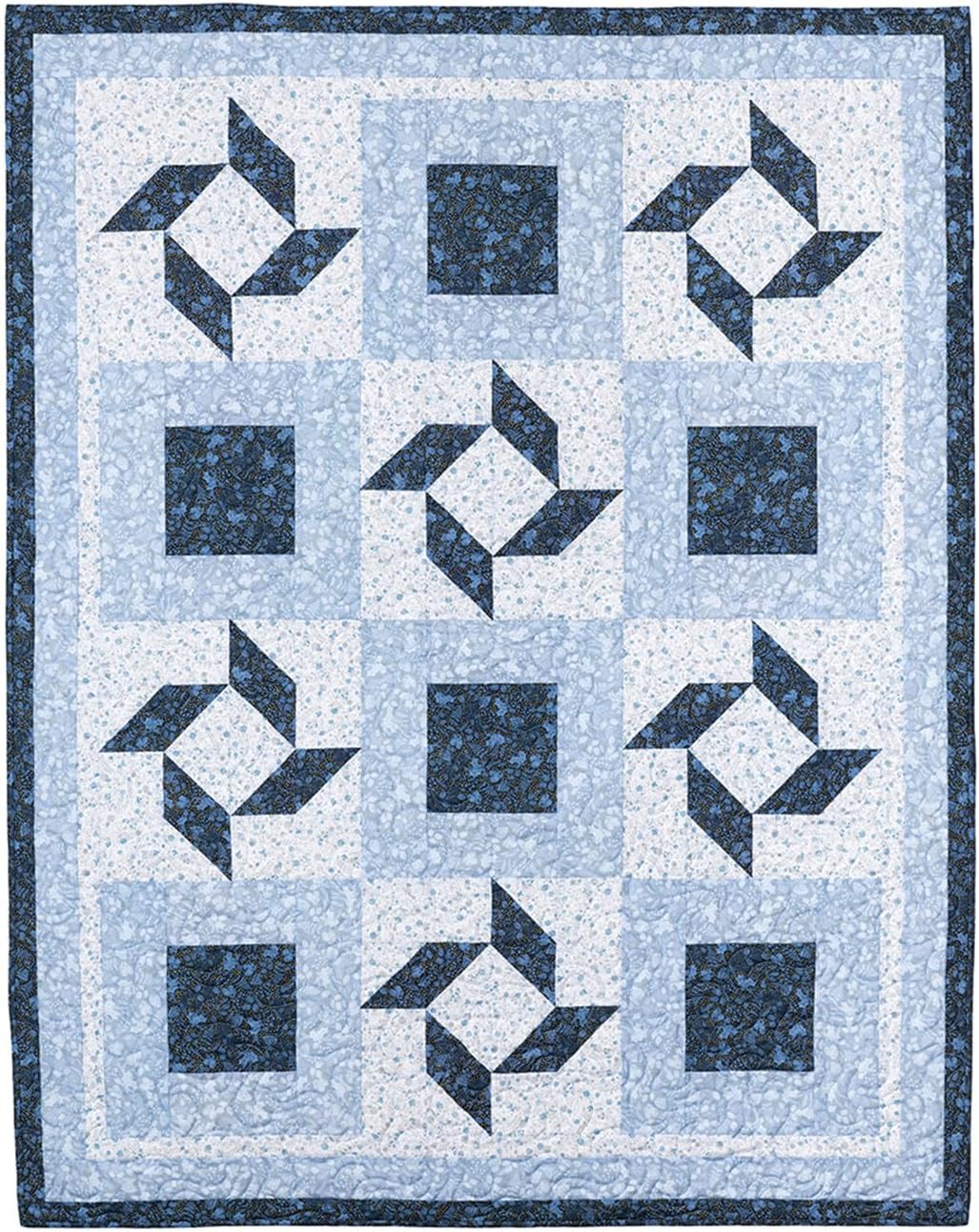 Fabric Cafe Quick Christmas 3-Yard Quilts Pattern - 8 Festive Designs for Lap, Twin, and Queen/King Sizes