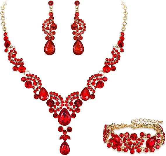 Ever Faith Set Collar Aretes Conjunto De Joya Fiesta | Envío gratis