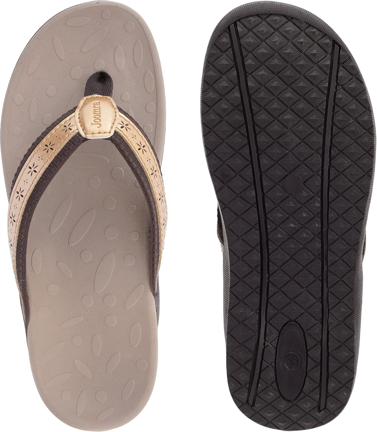 Joomra Women's Flip Flops Arch Support Orthotic Toe Post Thong Sandals
