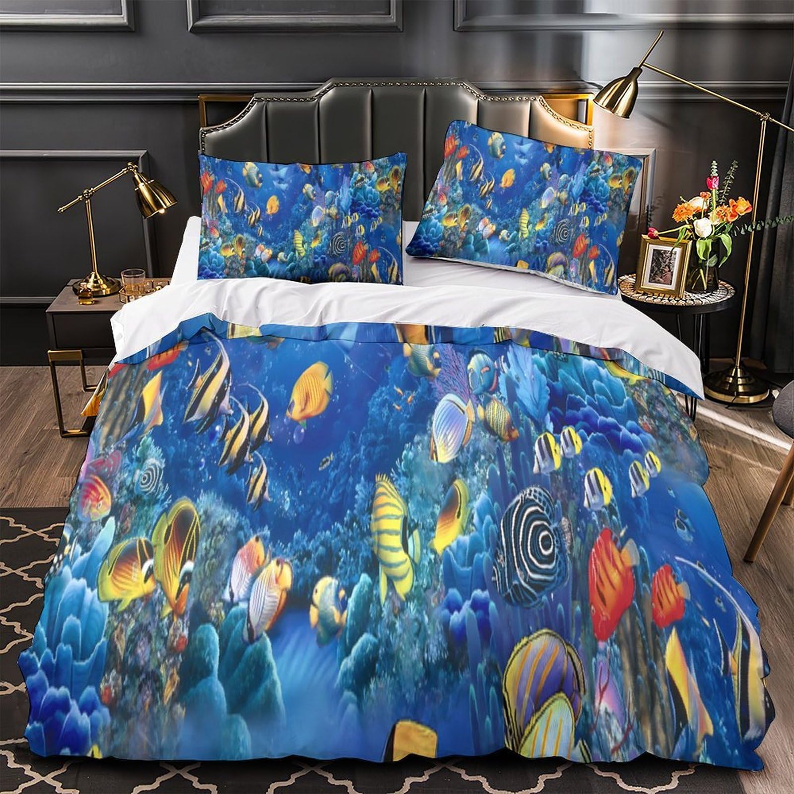 Housse de couette microfibre éclair dissimulé lit enfant 140x200