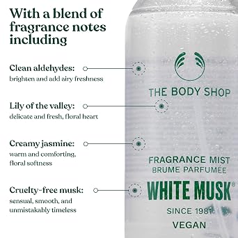 The Body Shop Musk Body Mist | Refreshing Body Spray, Lightweight, For All Skin Types | Vegan, 100 ml / 3.3 oz