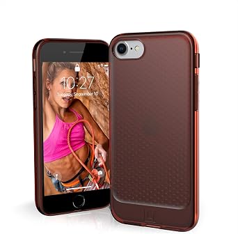 URBAN ARMOR GEAR [U] by UAG Designed for iPhone SE 2020 / iPhone 8 / iPhone 7 [4.7-inch Screen] Case Lucent Slim Lightweight Stylish Transparent Impact Resistant Protective Phone Cover, Orange