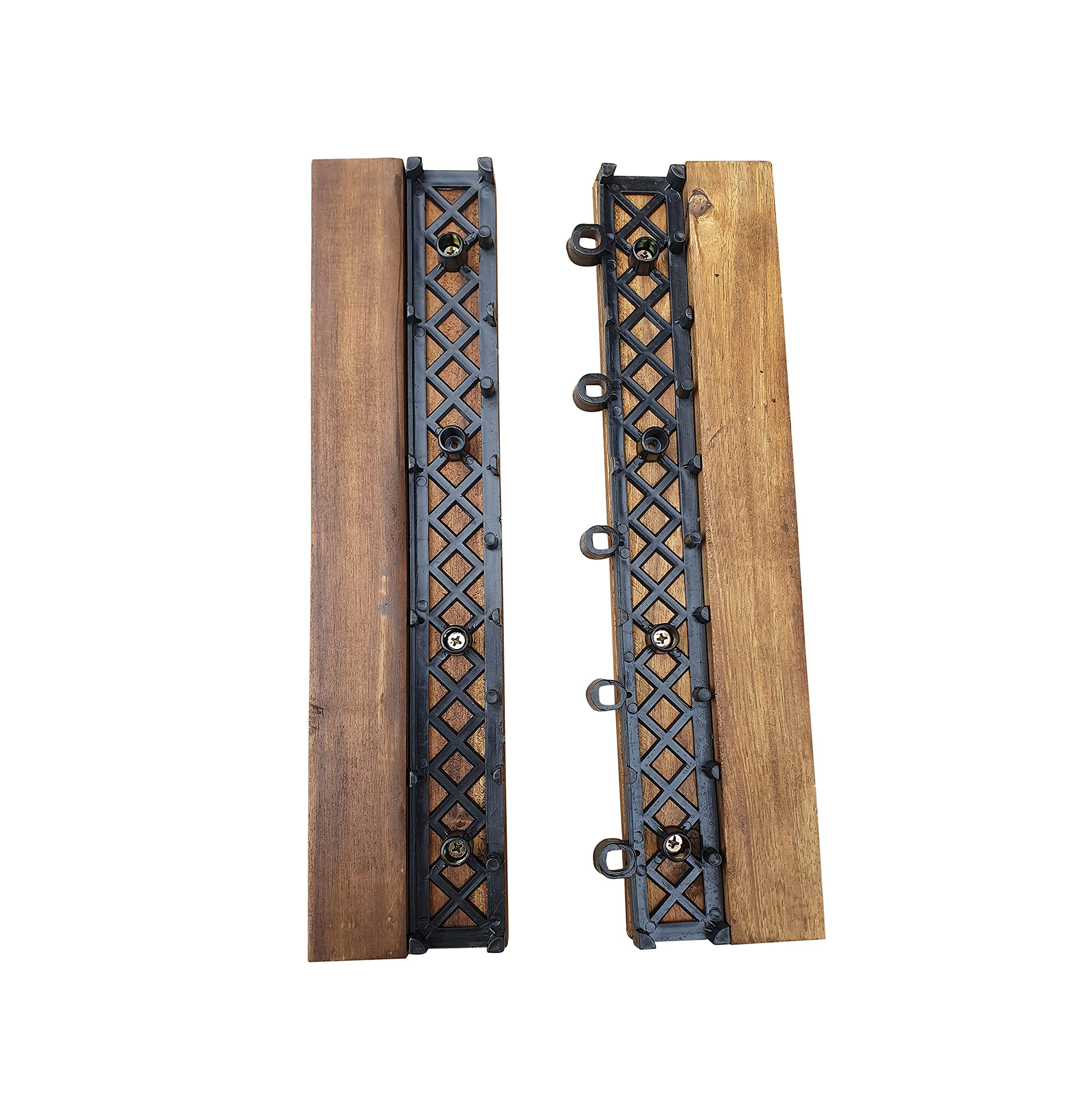 ClickDeck 8X Straight Edges Wooden Hardwood Interlocking Decking Tiles Patio, Garden, Balcony