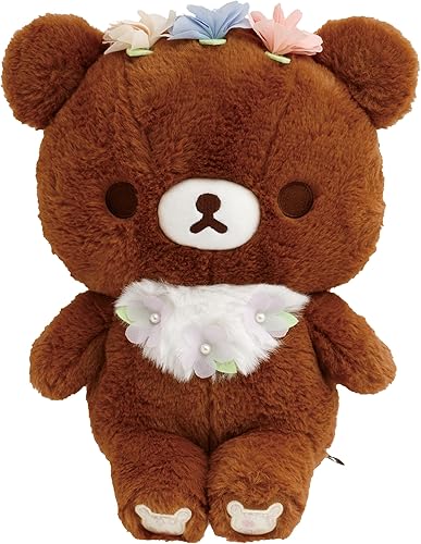 San-X Original Rilakkuma Floral Tea Time Plush - 11" Chairoikoguma - Chairoikoguma - L