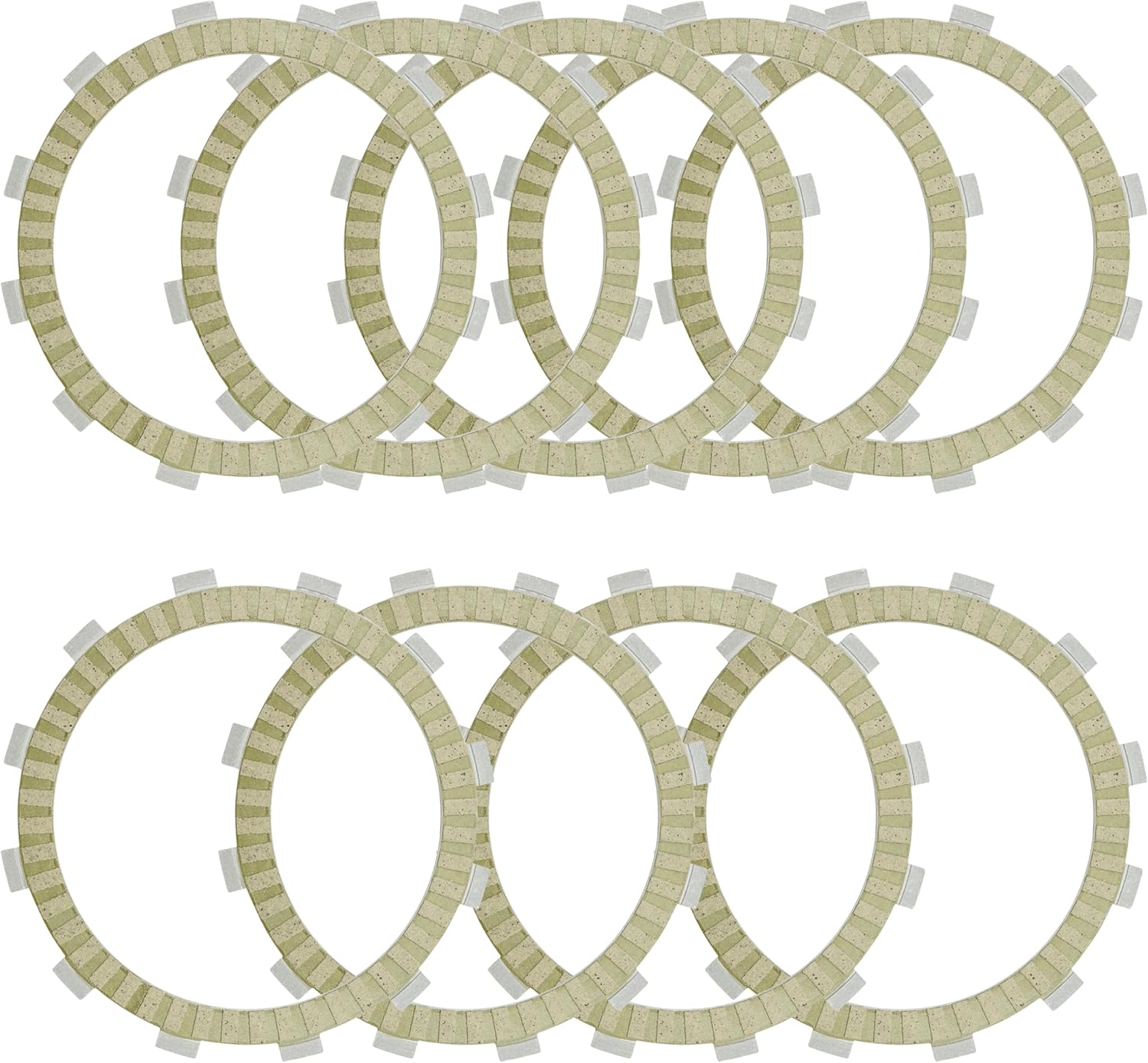 Caltric Clutch Friction Plates kit Compatible with Kawasaki Voyager ZN1300 1983-1988 / Vulcan 1600 VN1600 2003-2008 / Vulcan 2000 VN2000 2004-2009