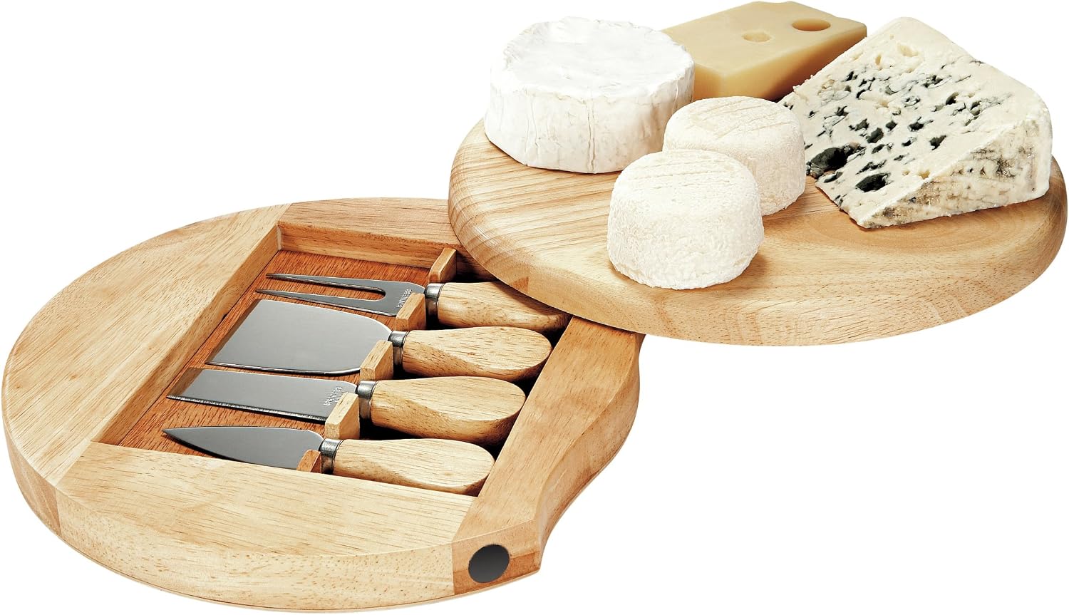 MEN28 Pivoting Cheese Board and Utensils