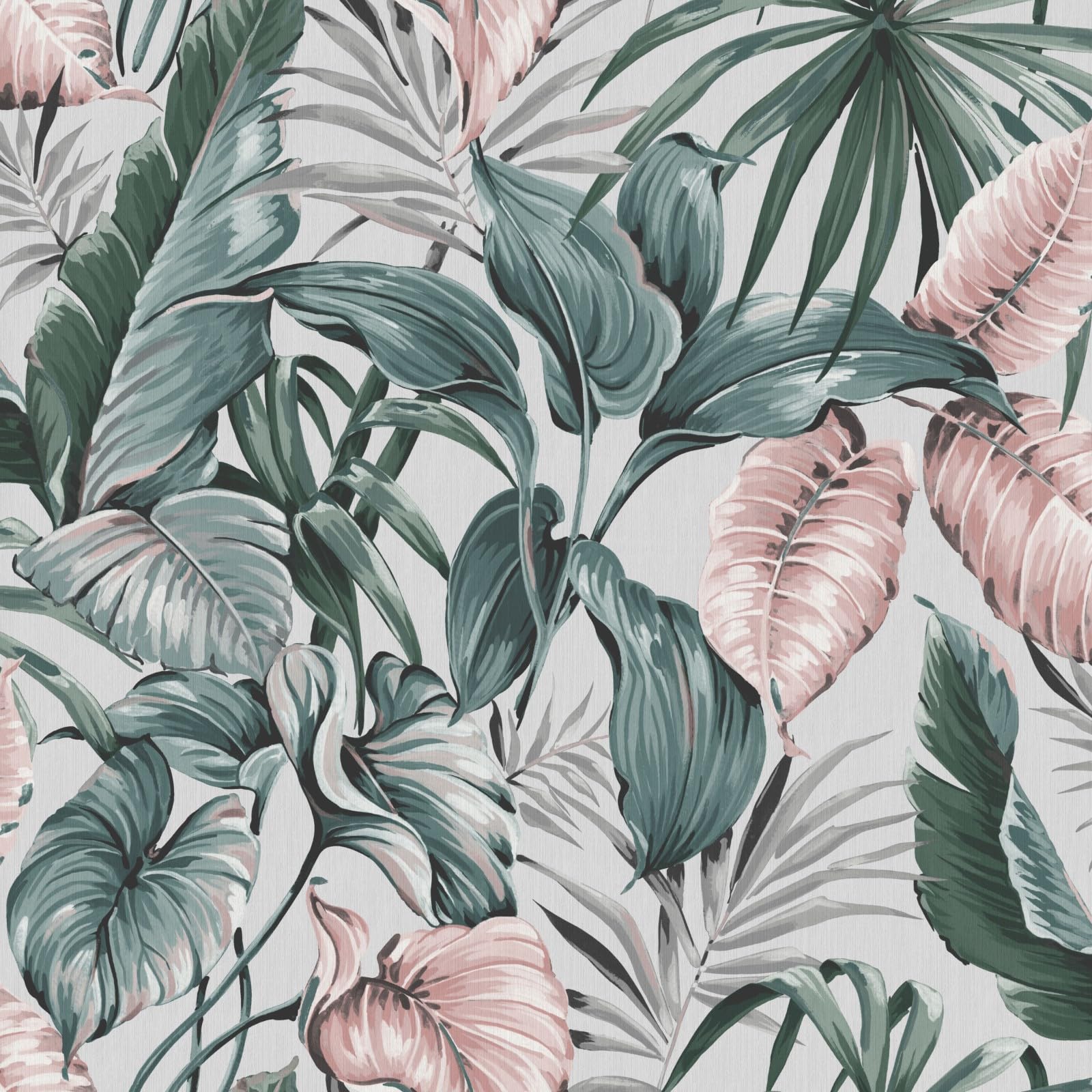 Superfresco Easy Leaves Exotique Green and Pink Wallpaper