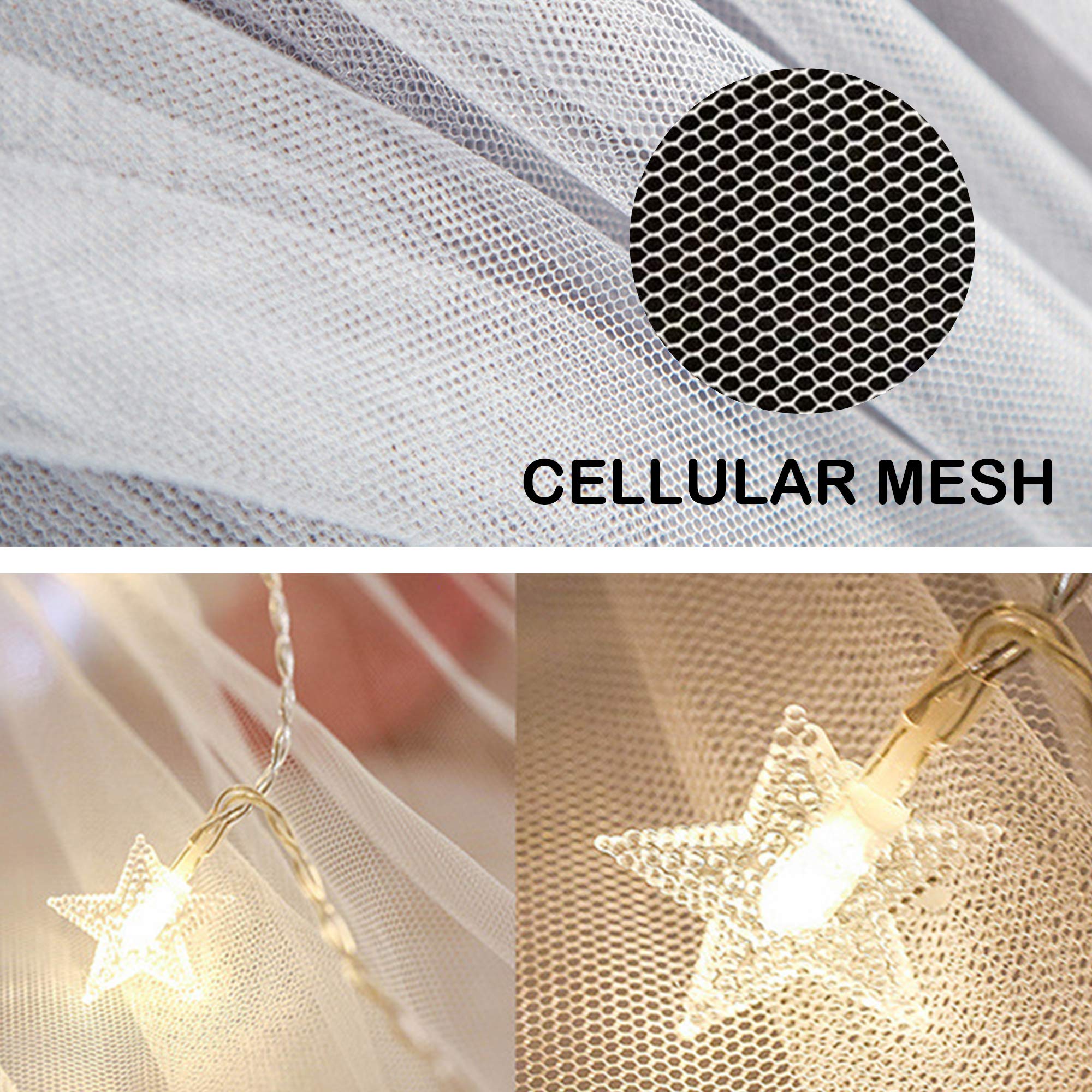 Twinkle Star Bed Canopy with 100 LED Star String Lights Battery