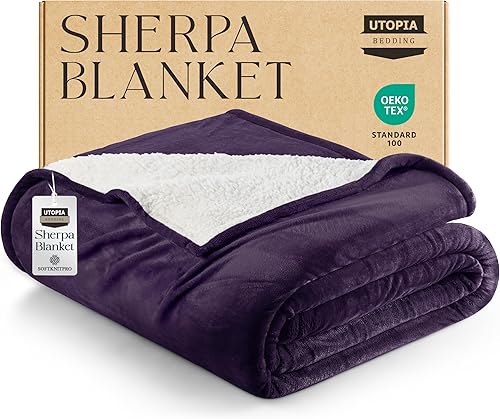 Miniatura 196 de Utopia Bedding - Manta sherpa de tamaño decorativo [negro, 50 x 60 pulgadas], manta reversible de vellón gruesa y cálida de 480 GSM, para cama