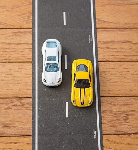 Miniatura 3 de Cinta adhesiva de carreras para pista de autos de carreras, rollo de cinta adhesiva para juegos de carreras, pista y tren, se adhiere a suelos y