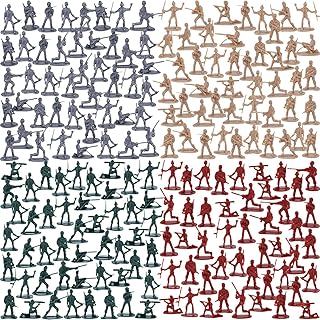 AMOR PRESENT 120PCS Army Men Military Set, Military Soldier Playset Army Men Action Figures, with Vehicles Aircrafts Assault Boats, Stocking Stuffers for Kids Boys Ages 3+