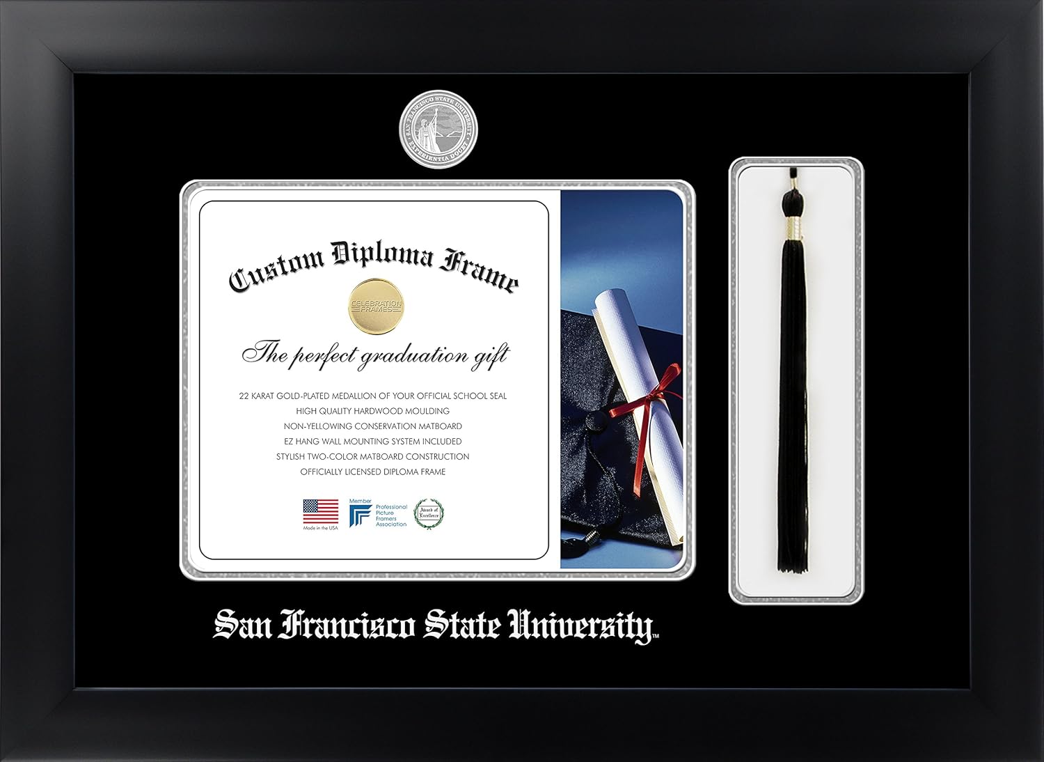 Infinity Diploma Frame, Black