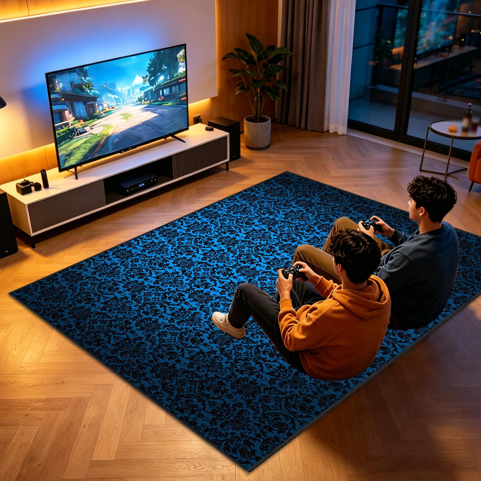 Dywan do sypialni Gaming Mata do gier na krzesło komputerowe 110 x 160 cm Antypoślizgowy dywan krzesło do gier na salę zabaw Dywan do salonu dla graczy Chłopiec