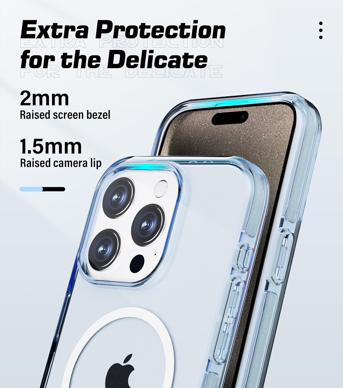ArtsEvo Magnetic Designed for iPhone 15 Pro Max Magsafe Case, 6.6ft Drop Protection, Full Body Screen Camera Protective Phone Case, Blue