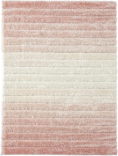 Miniatura 3 de LUXE WEAVERS Lantanas Collection 7119 - Alfombra geométrica moderna de 5 x 7 pulgadas, color rosa