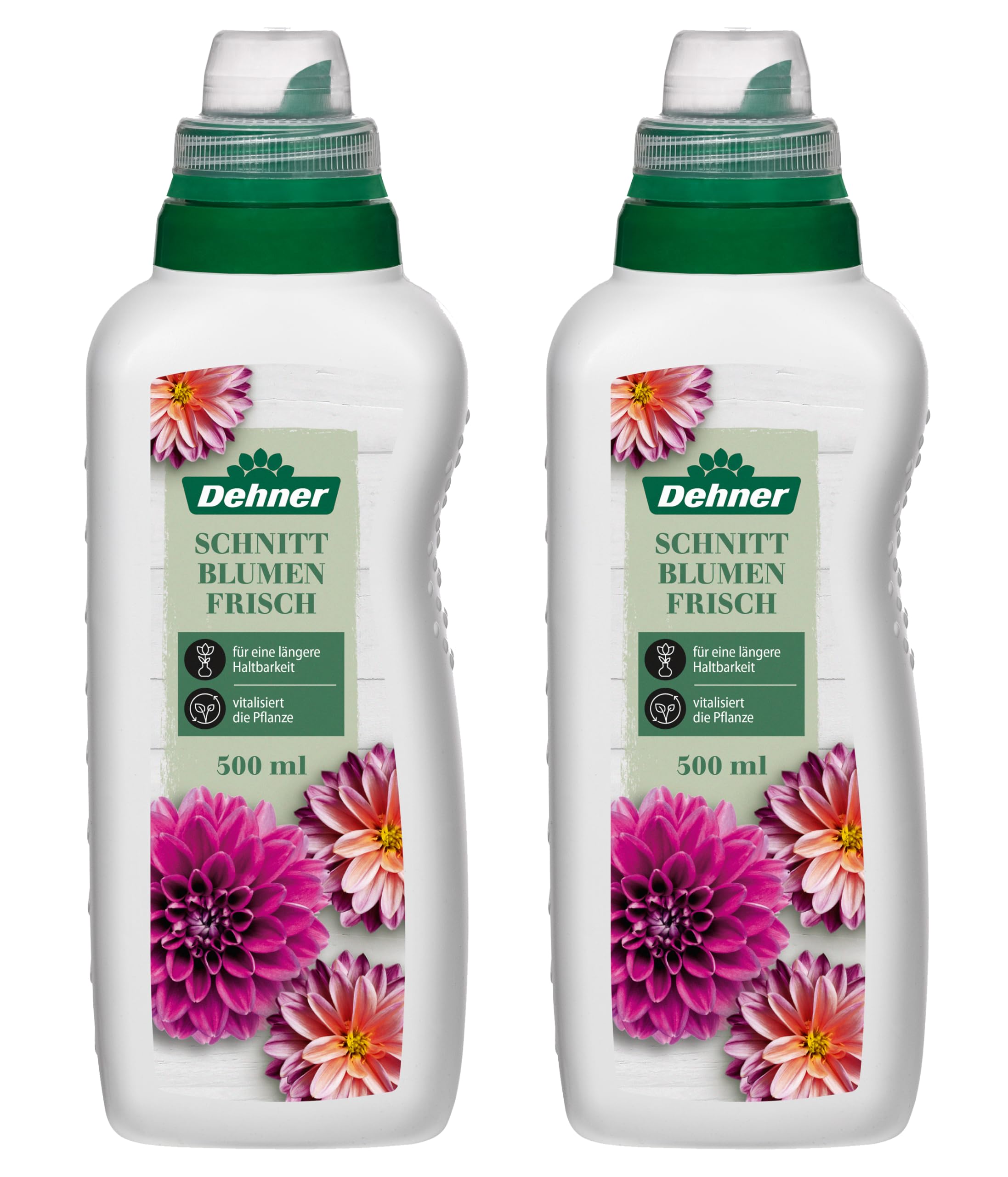 Dehner Schnittblumen-Frisch, flüssig, 2 x 500 ml (1 l), für je ca. 25 l, 4107264, Mehrfarbig Garten