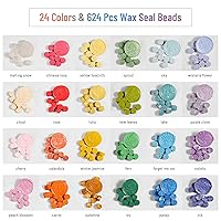 Vista 6 de Comealltime Kit de sellado de cera con kit de sellado de cera con temática de jardín de primavera