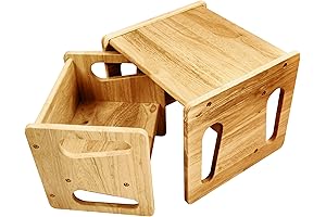 Montessori Weaning Table and Chair Set: Essential Toddler Furniture for Play'n'Learn