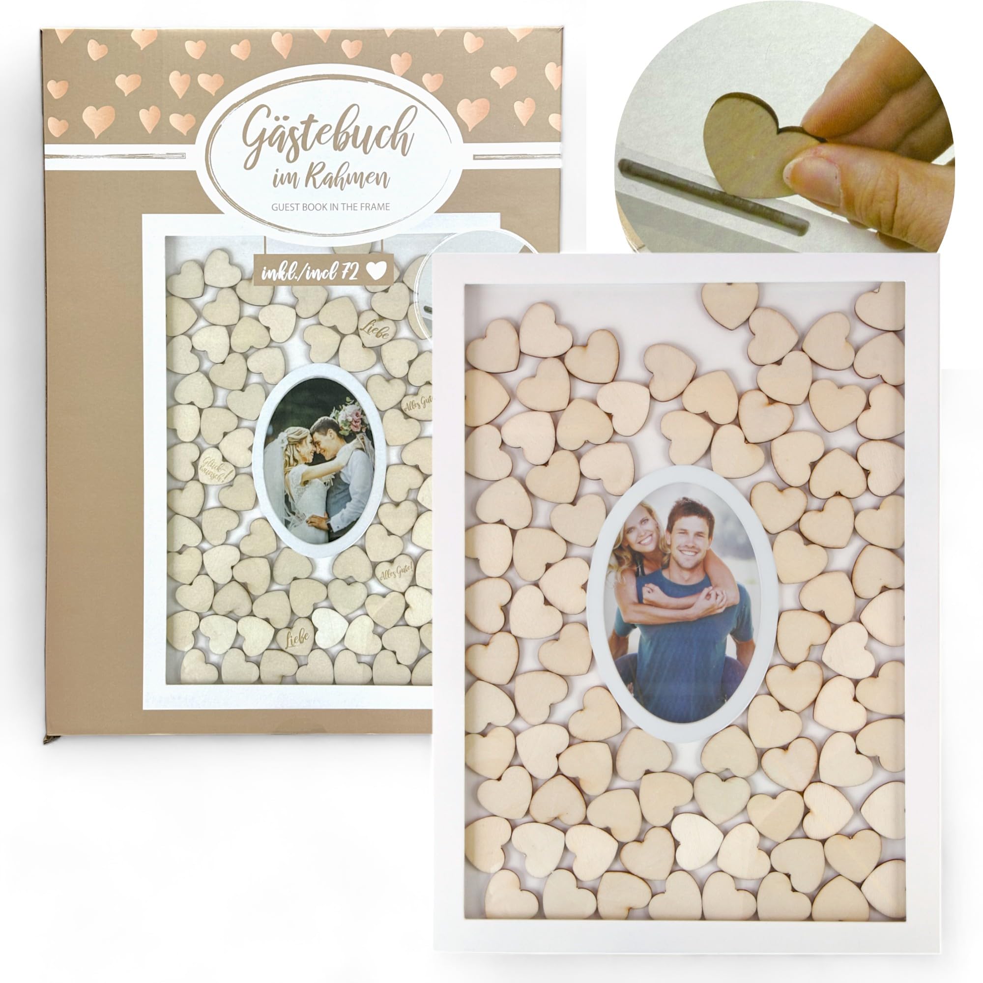 Libro degli ospiti per matrimonio, cornice in legno, regalo di
