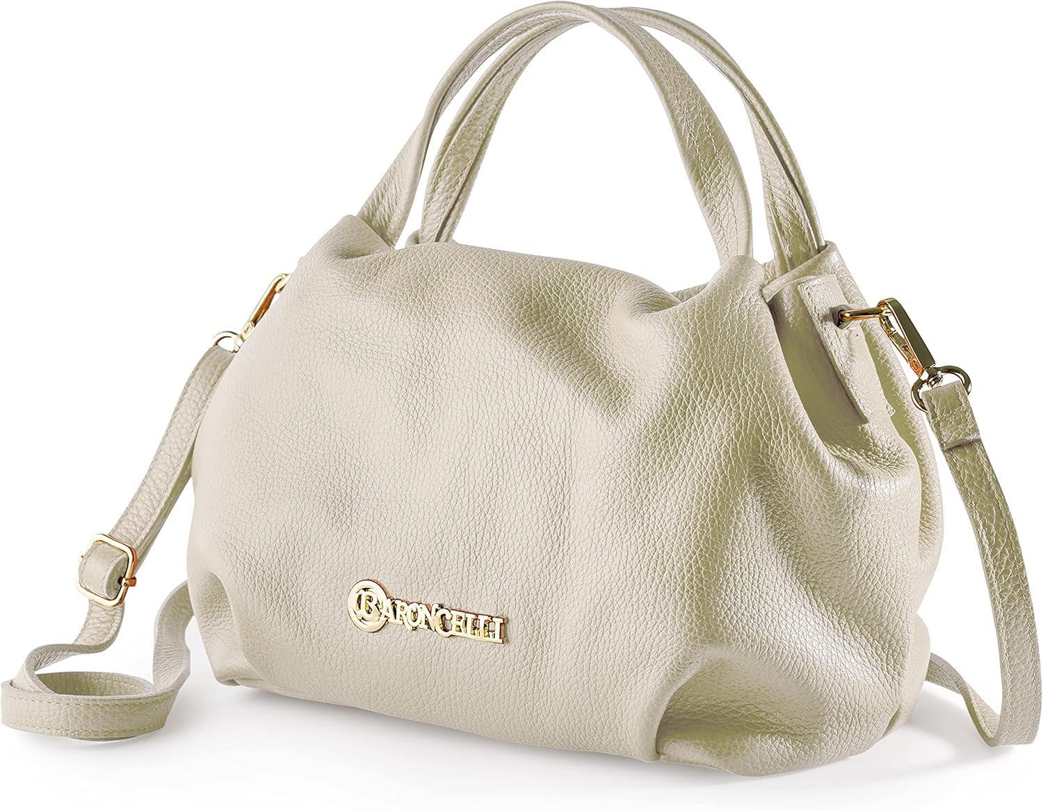 Baroncelli Italian Leather Purse for Women Genuine Soft Leather Medium Size Shoulder Crossbody Bag Made in Italy - Image 5