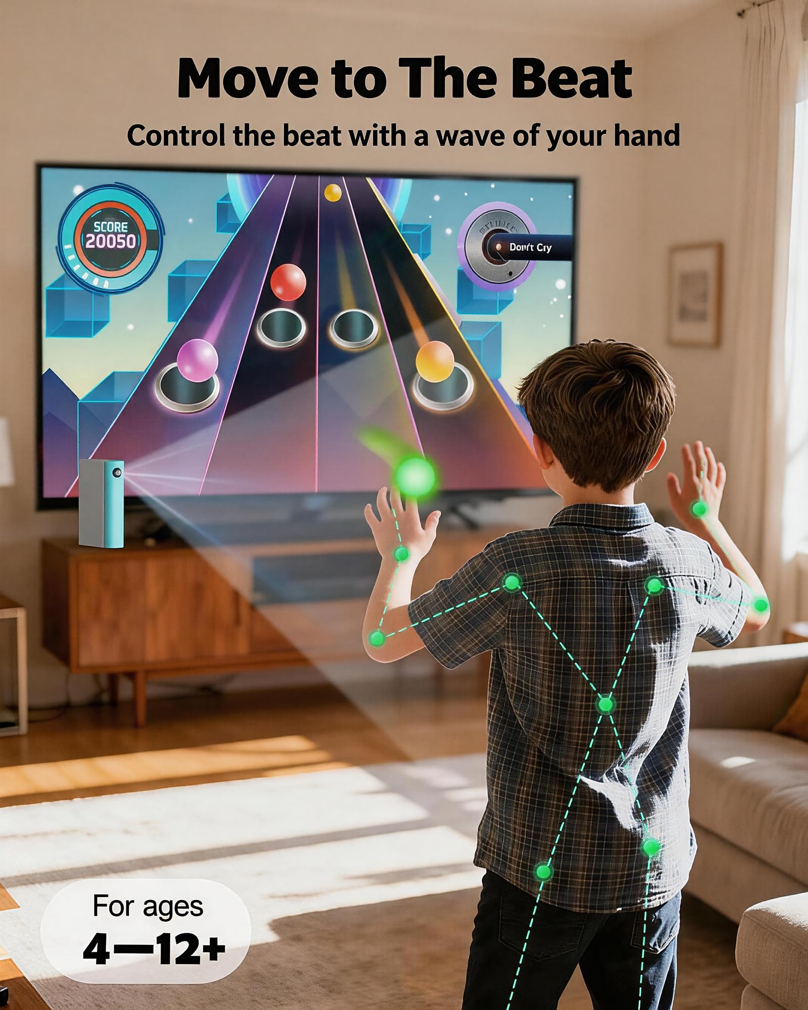AR Motion Console di gioco per bambini: sistema di videogiochi TV Plug and Play, per giochi fisici al chiuso, interattivo, per famiglie, serate, feste, tempo di gioco, ottimo regalo per ragazzi e