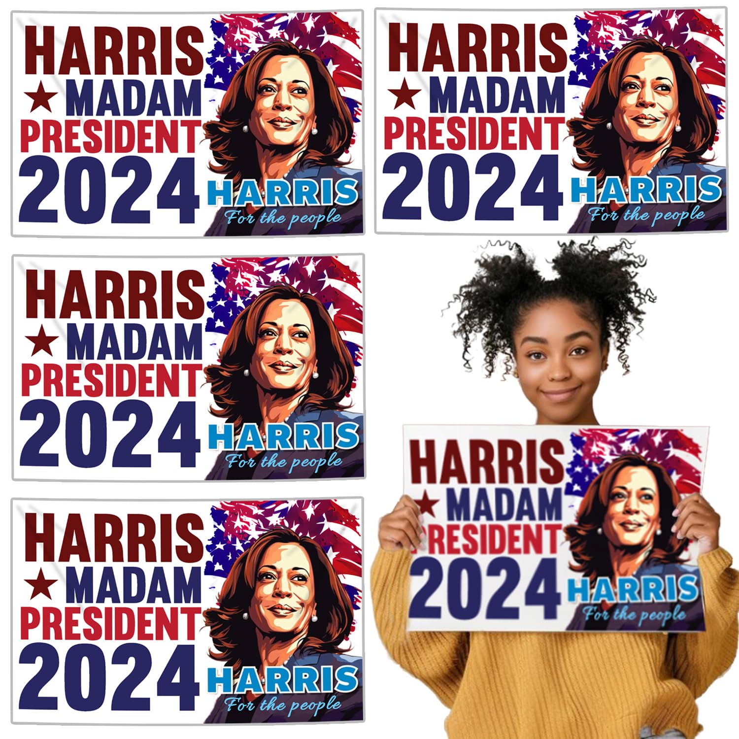BANDIERA KAMALA HARRIS 2024 30*45 cm Kamala Harris bandiere