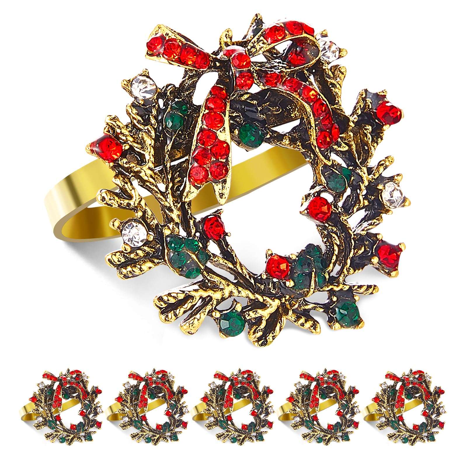 Christmas Snowflake Napkin Rings - Set of 8 -23 Christmas Snowflake Napkin Rings - Set of 8 -23
