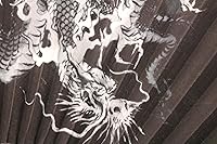 Vista 2 de Ventilador plegable de dragón negro