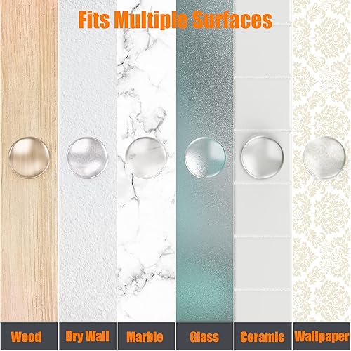 Miniatura 7 de 6 tapones de puerta pequeños protectores de pared de 157 pulgadas protectores de puerta de gabinete protector de pared de perilla de puerta redonda