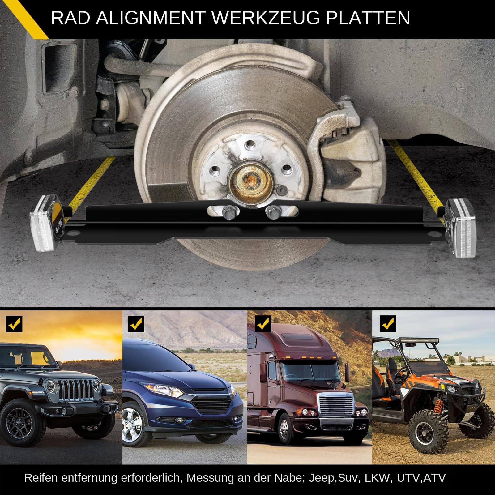 Herramienta de Alineación para Automóviles Placas De Medición De Precisión | Equipo De Alineación Vehicular Para Mantenimiento De Vehículos Camiones Remolques Y Maquinaria De Taller
