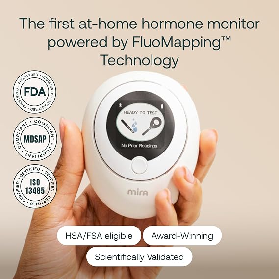 Mira Ultra4 Fertility Monitor & Ovulation Test Kit for Women, at-Home 4-Hormone Tracker (LH, FSH, E3G, PdG), Digital Analyzer with 20 Test Wands, 7× More Accurate Than Other Fertility Trackers