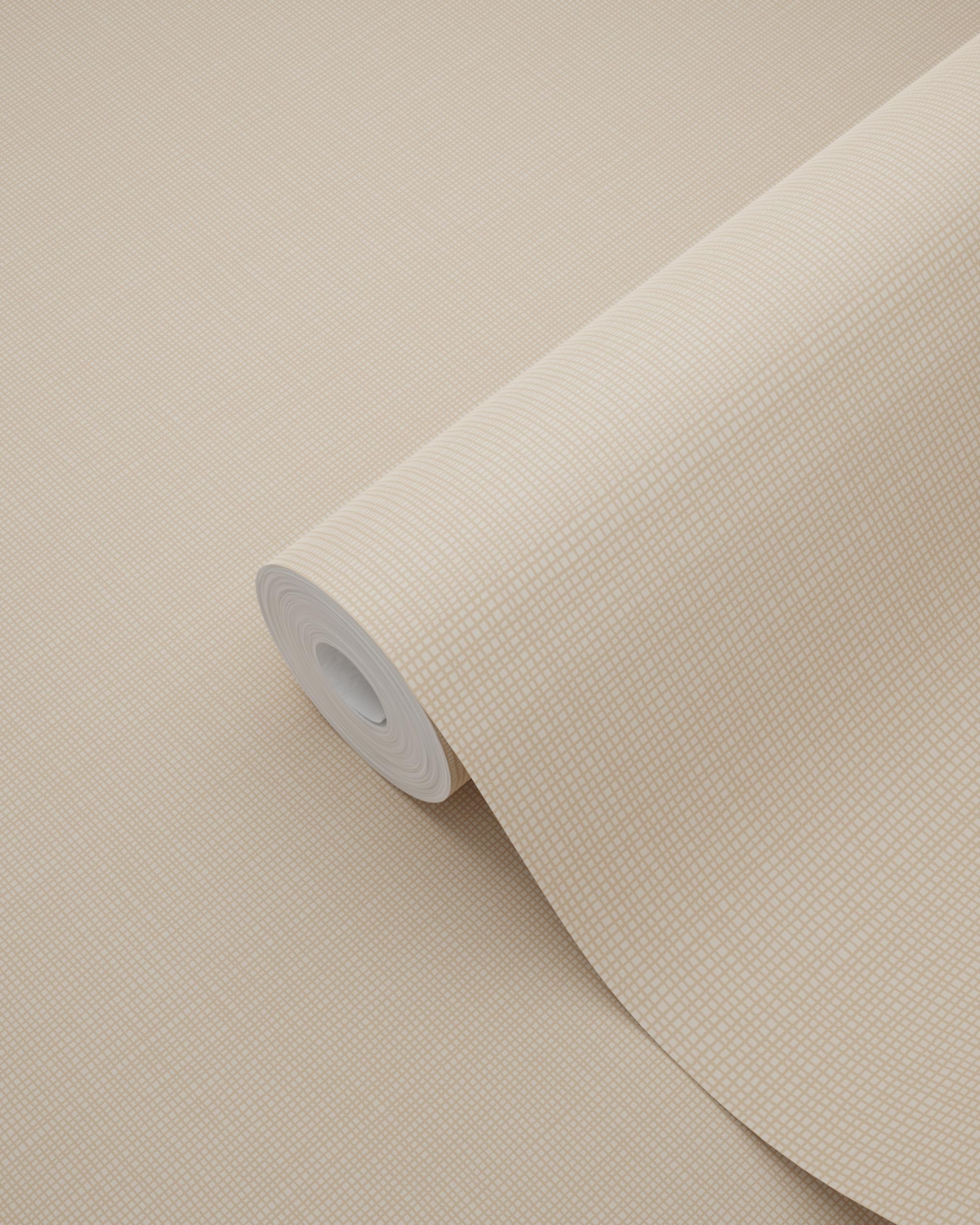 ESTAhome Tapeta lniana tekstura ciepły beż 53 cm x 10.05 m