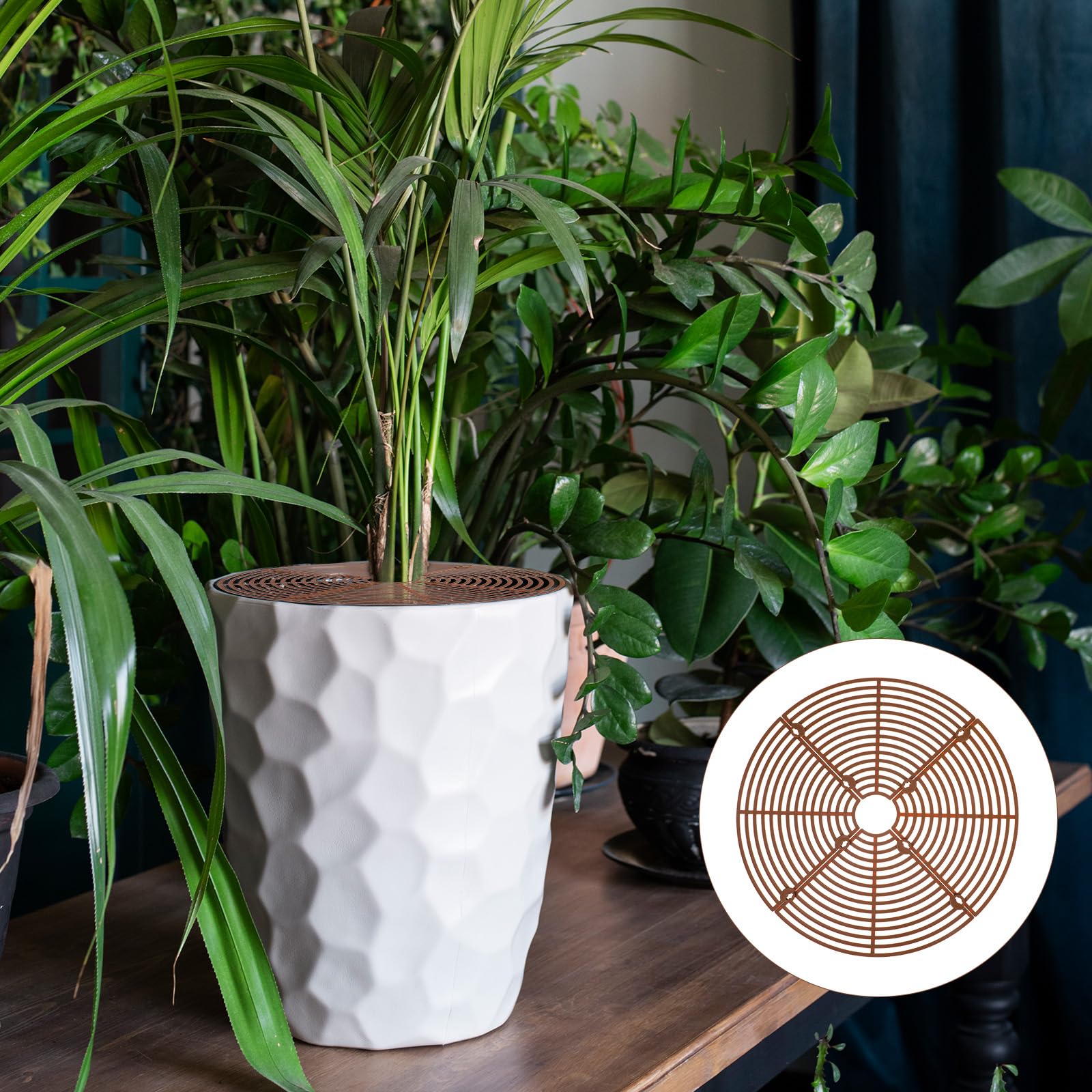 Lot de 2 grilles de protection pour pots de fleurs 21,2 cm rondes