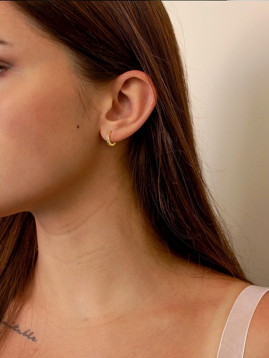 14K Gold Huggie Earrings for Women Silver Huggie Hoop Earrings Cubic Zirconia Huggie Earrings Stud Earrings Lightweight Dainty Hypoallergenic Earrings Jewelry Gifts - Image 3