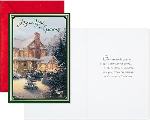 Miniatura 2 de Hallmark Thomas Kinkade - Paquete de tarjetas de Navidad, Snowy House (10 tarjetas navideñas con sobres)
