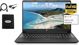 2021 Newest HP 15.6" FHD 1080P IPS Anti-Glare Laptop, Intel Processor N4020, 4GB DDR4 RAM, 256GB SSD, 1-Year Office 365, Online Meeting Ready, Ethernet, WiFi, Fast Charge, Win10 S, w/GM Accessories