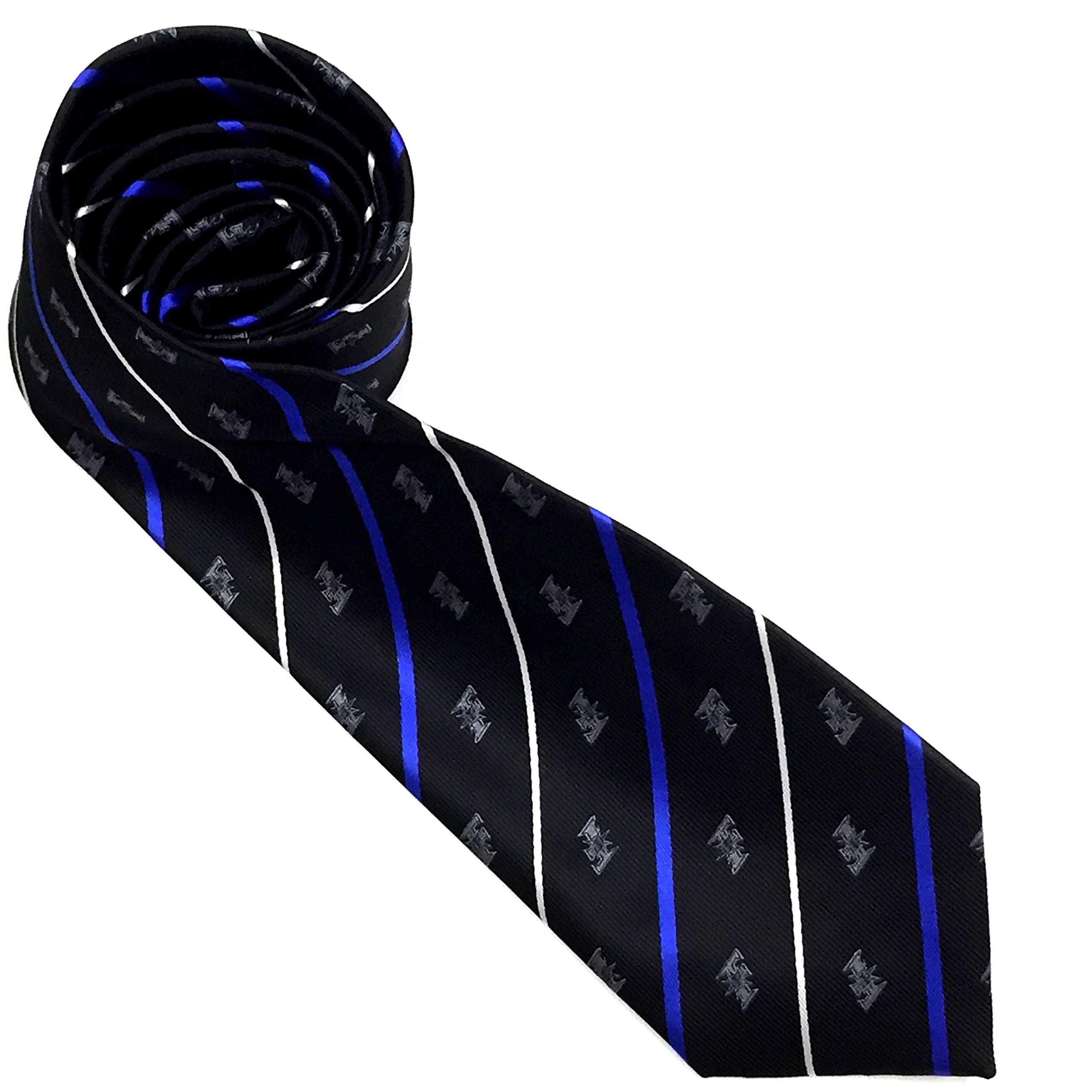 [Fighters] 北海道日本ハムファイターズ グッズ ネクタイ (ブルーブラックストライプ293)