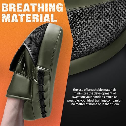 Miniatura 10 de Almohadillas de boxeo para hombres, mujeres y niños, guantes de cuero para artes marciales, entrenamiento de boxeo, guantes curvos para karate,