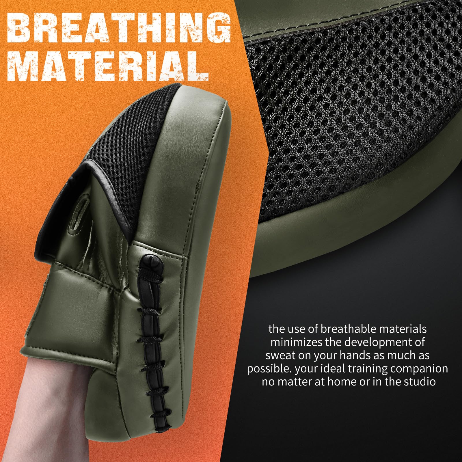 Boxing Pads for Men, Women, & Kids, Leather Focus Mitts for Martial Arts, Boxing Training, Curved Punch Mitts for Karate, Kickboxing,Muay Thai, Taekwondo