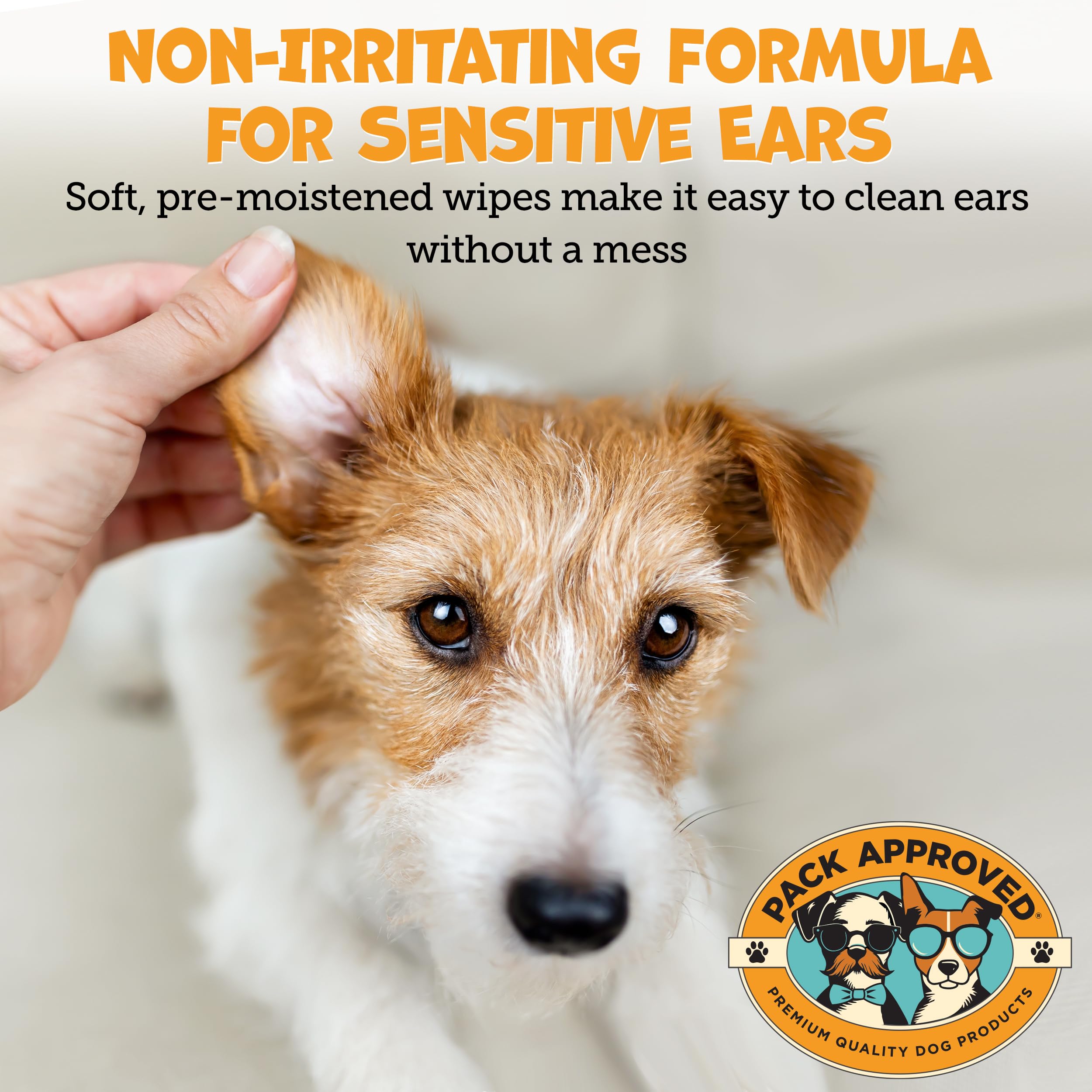 Ear Wipes for Dogs with Aloe Vera & Eucalyptus - Gentle Ear Cleaner for Dogs to Help Remove Wax and Odor - Convenient and Mess-Free Cleaning Pads for Dirty, Itchy Ears - 100 Wipes - image 3