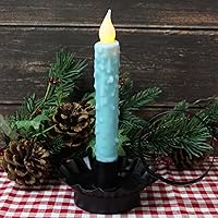 Vista 3 de CVHOMEDECO. Velas LED con temporizador, de cera, operadas a batería, inmersas a mano, luces rústicas primitivas sin llama, 17.1 cm, color teja, 3