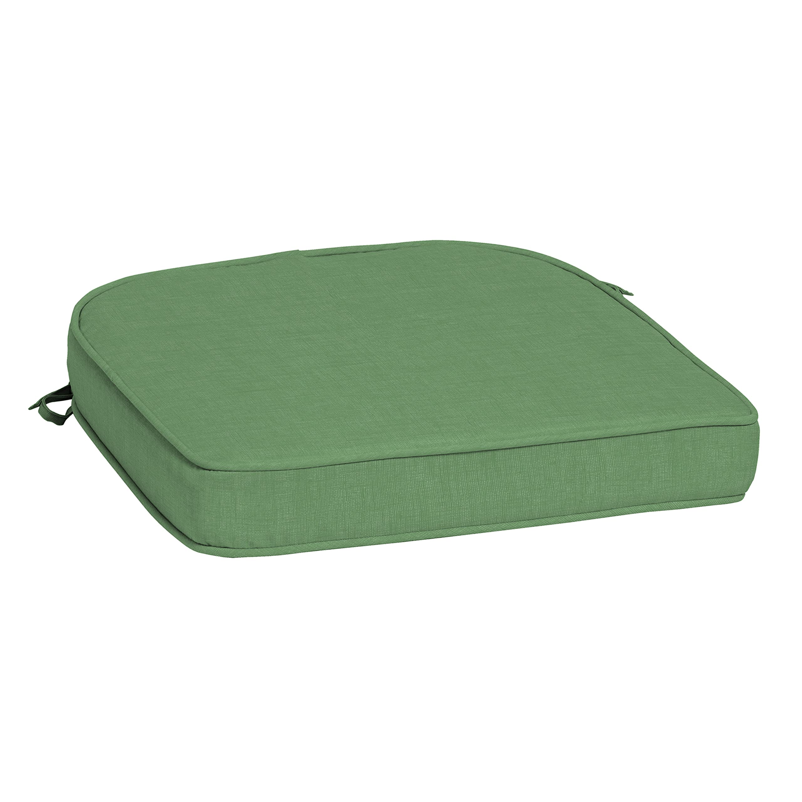 Arden SelectionsProFoam Essentials 19 x 20 x 3.5 Inch Rounded Back Outdoor Dining Cushion, Moss Green Leala