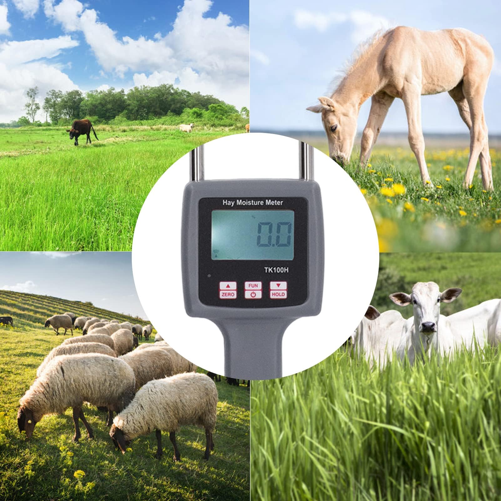 Tragbares Feuchtigkeitsmessgerät Digital für Heu und Landwirtschaft zur Wasserbestimmung