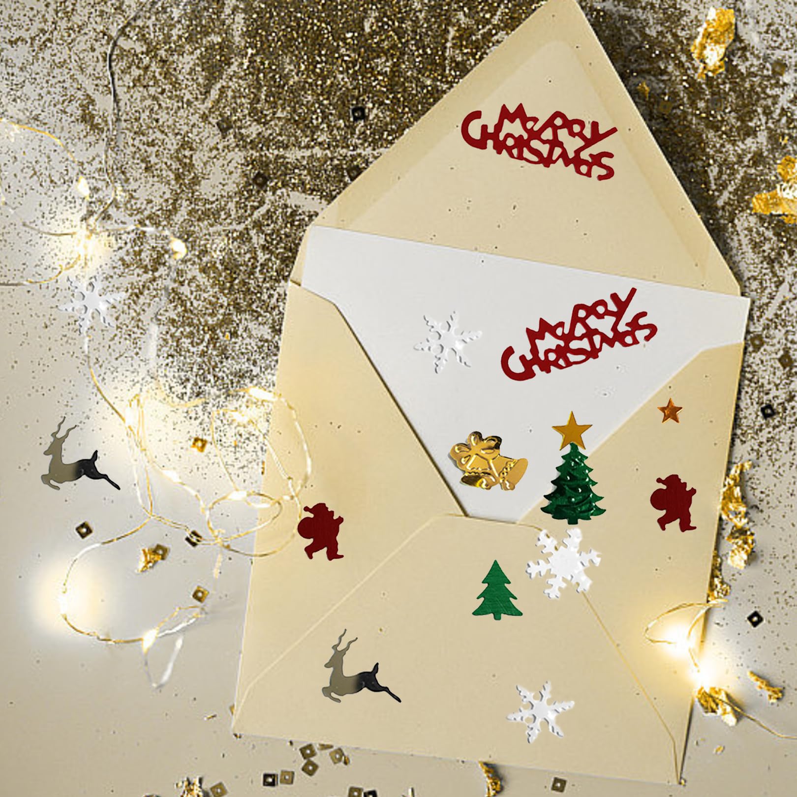 Weihnachts-Konfetti – 30 G, Bunt, Mit Schneeflocken, Rentieren & Weihnachtsmännern, Für Tischdeko, Feiern & Bastelprojekte