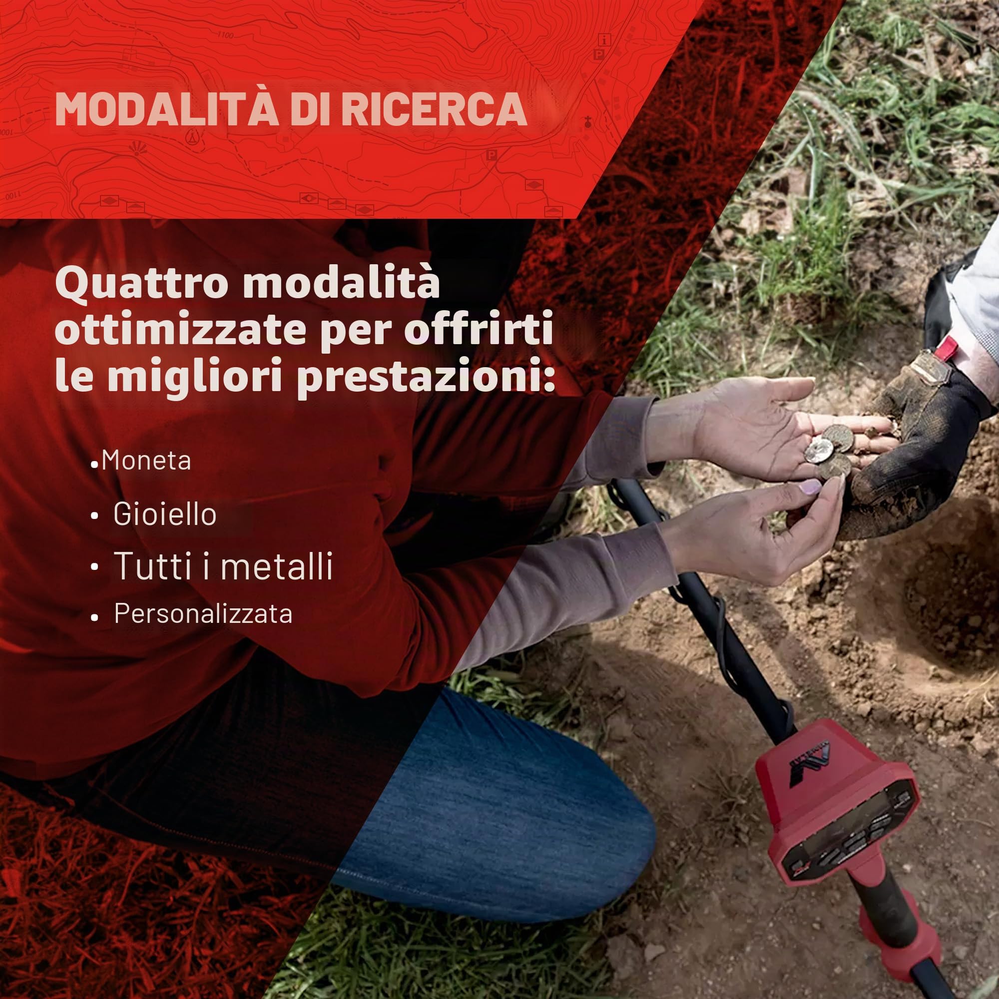 Minelab Vanquish 540 - Metal detector multifrequenza per adulti con polarizzazione del ferro e bobina impermeabile V12 30,5 x 22,9 cm (4 modalità di rilevamento, cuffie cablate e copertura antipioggia