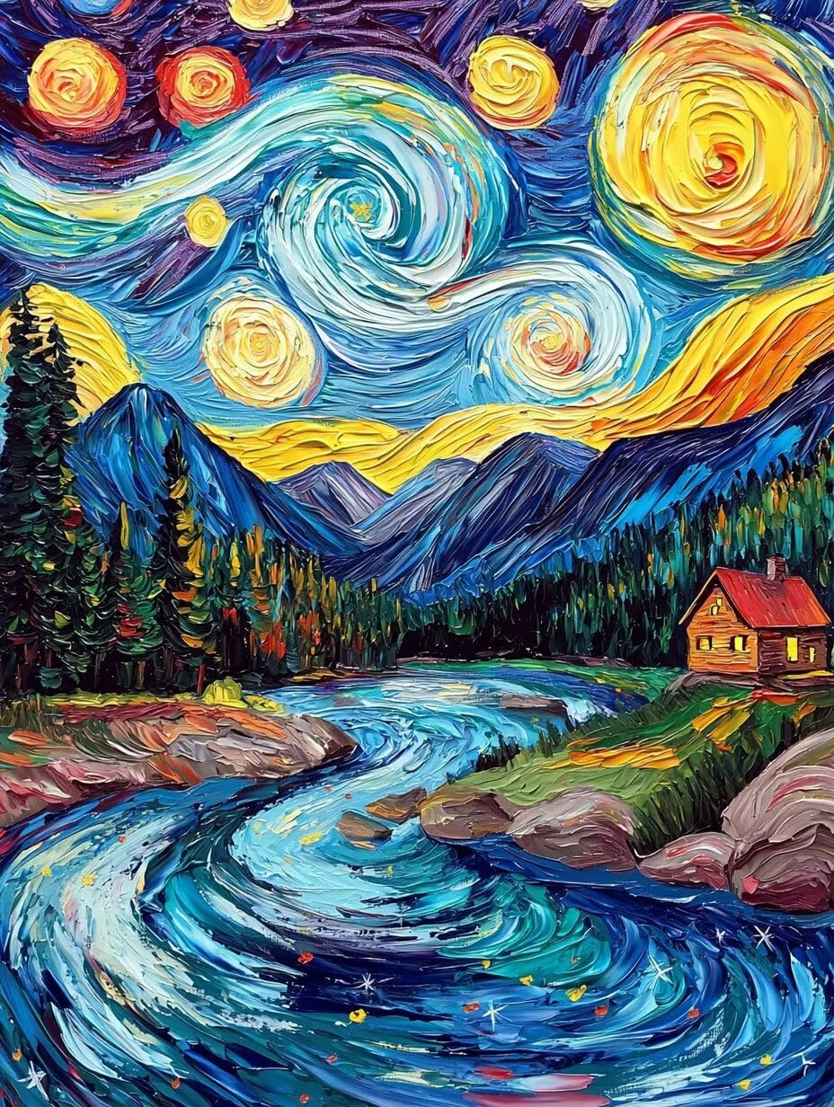 Diamond Painting Kit Completo Vista stellare Pittura Diamante 70x90cm S-886 | Diamond Painting, Pittura Diamante per Adulti e Bambini, Kit DIY Punto Croce per Decorazione Murale la casa - Regalo