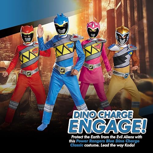 Miniatura 5 de Power Rangers Costume For Boys Blue Dino Charge Kids Beast Morphers Ninja Dinosaur Blue Ranger For Kids