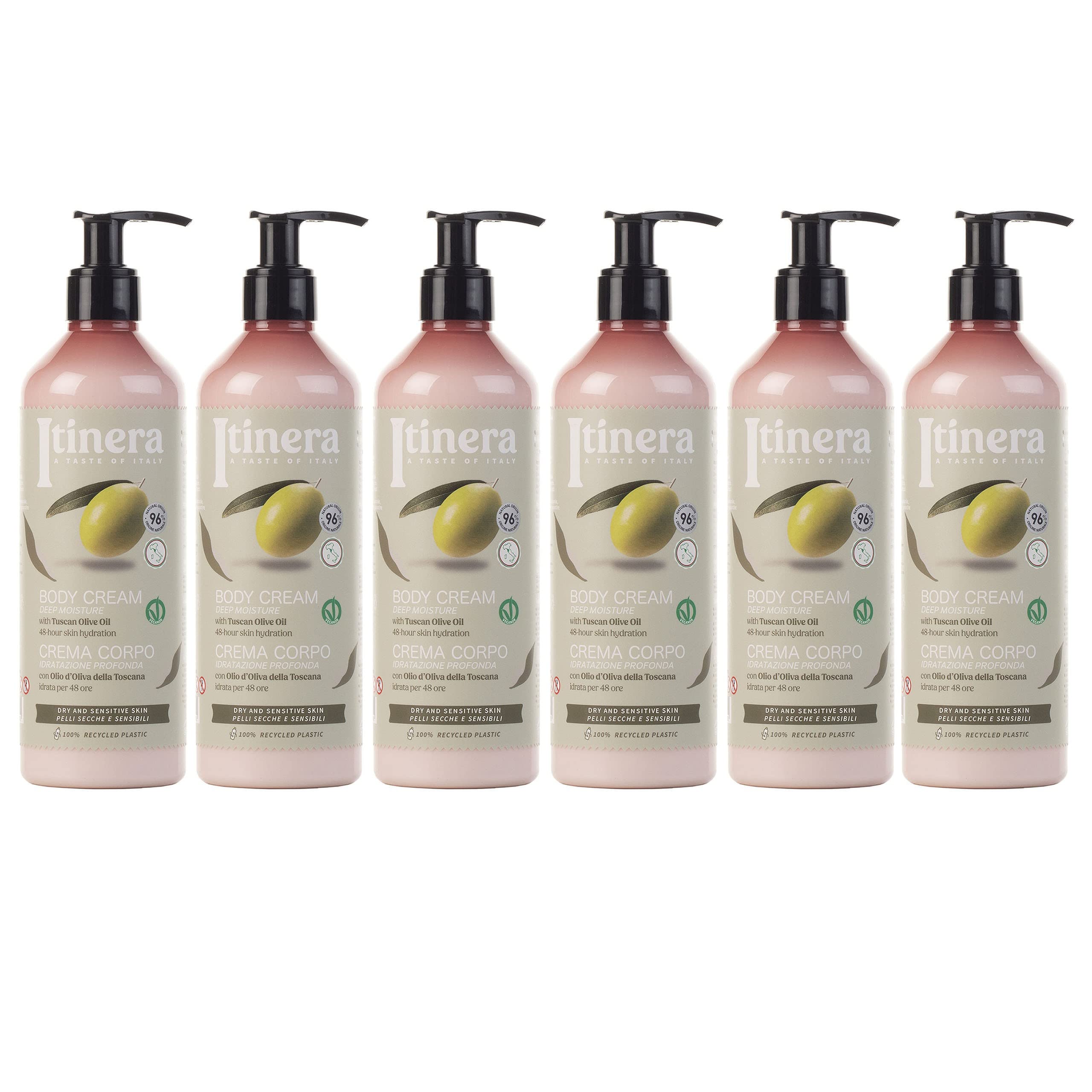 ITINERA Körperbalsam, 96–97% natürliche Inhaltsstoffe, vegan, 370 ml (6, Toskanisches Olivenöl)